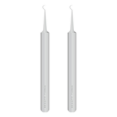 BEAUTY THREE 永和三美人 台灣公司貨 素顏拯救粉刺夾 彎鉤, 鐵色, 2支