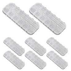 OON 方形 12 孔透明珠盤, 混色, 8個