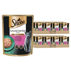 Sheba 希寶 鮮饌包 貓主食餐包, 鮪魚 + 蟹肉, 70g, 48包