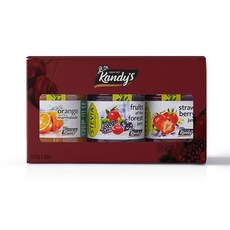캔딜라스 스테비아 과일잼 딸기맛 370g + 오렌지맛 370g + 산속과일맛 370g 세트, 1.11kg, 1세트