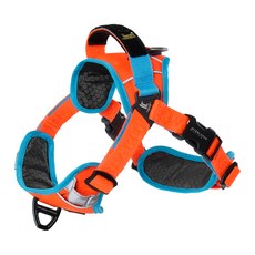 Needs the Pet. 狗狗 Earth-tec Y型襯墊胸背帶, 水藍色 + 橘色, 1個