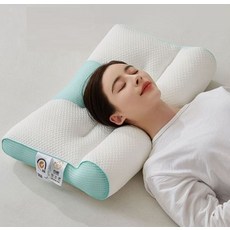 헨센 4D 고밀도 메모리폼 경추베개, 그린, 1개