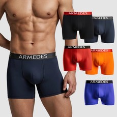 ARMEDES 男性機能性長版四角褲 5件組