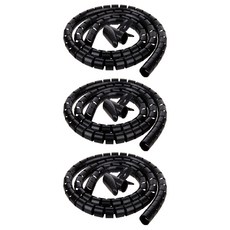 Home Decore電線整理套+集線器, 黑色, 3組