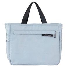 메이크미 데일리 휴대용 방수 얼룩방지 보온보냉 도시락 가방, Blue, 1개
