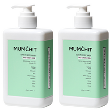MUMCHIT 默契 弱酸性沐浴露淡綠色草本, 400ml, 2個