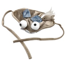 寵物夢工廠 大眼燈籠魚自嗨頭套, 灰色, 1個