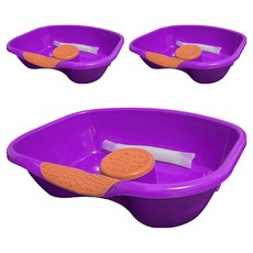 디어모모 老人 病患 孕婦 洗頭 洗髮盆, 紫色 + 橘色, 3個