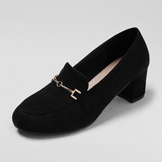 ChakanShoes 女款馬銜扣麂皮樂福跟鞋 LHSDR3g137 6cm