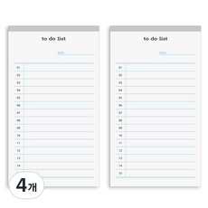Langcat Mall 今日待辦事項清單備忘錄紙, 混色, 50件, 4個