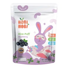 NOBI NOBI 娜比 彎彎米菓 6個月以上, 藍莓, 40g, 1包