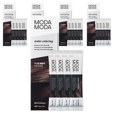 모다모다 더 순한 물염색제 4p, 다크브라운, 5개