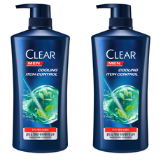 클리어 맨 쿨링 이치 컨트롤 샴푸, 650ml, 2개