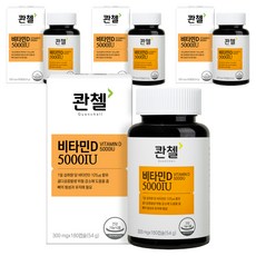 콴첼 비타민D 5000IU 54g, 4개, 180정