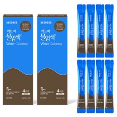 씨드비 프리미엄 물염색제 시즌2 4p, 미디엄브라운, 2개