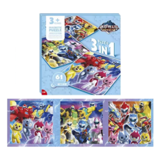 古部 迷你特攻隊拼圖 3合1, 1組, 61pieces