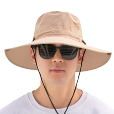 비안 자외선 차단 기능성 등산모자, 베이지, 1개
