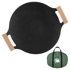 Vilivin 露營用鑄鐵烤盤 + 專用收納包, 33cm, 1組