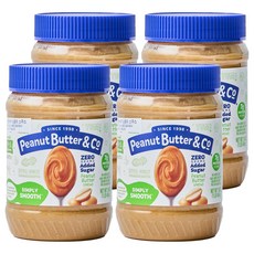 피넛버터앤코 땅콩버터 심플리 스무스, 454g, 4개