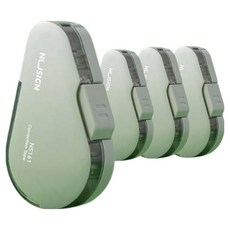 NUSIGN 迷你滑動式修正帶 NS161, 綠色, 4個