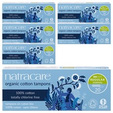 나트라케어 탐폰 논어플리케이터 체내형생리대, 레귤러, 20개입, 6개