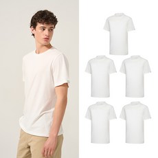FOREVER 21 男士All Day高密度棉質短袖內搭T恤 5件組