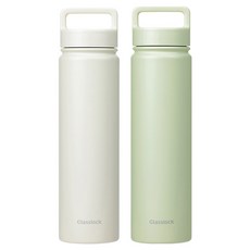글라스락 스포티 핸들 텀블러 2p, 베이지 + 페일그린, 700ml, 1세트 베이지 + 페일그린, 700ml, 1세트