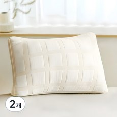 그린모먼트랩 부드럽고 편안한 호텔 수면 베개, 화이트, 2개