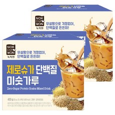 NOKCHAWON 綠茶園 零糖蛋白質穀物粉, 2個, 400g
