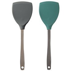 FLaITO 矽膠鍋鏟 2入, 卡其色, 灰色, 1套