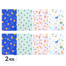 lucalab 6孔補充內頁 圖案紙封面 森林 4款 x 2張 套組, 2套