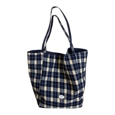 Beaurator Little Dog 格紋帆布雙面環保袋