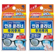 KOBAYASHI 小林製藥 噗噗 鏡片清潔濕巾 20入, 2個