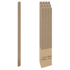 CLEAN 克林 茶纖維尖口吸管 8mm x 21cm, 250支, 1包