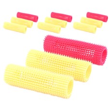 黃麻髮捲長度 100 毫米加長/長 35 毫米, 混色, 12入