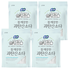 참그린 참 깨끗한 과탄산소다 주방세제 파우치, 1kg, 4개