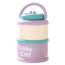 Couselect 304不鏽鋼保溫便當盒 便攜雙層帶蓋密封便當盒, 紫色, 1個