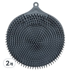 超級護理矽膠洗腳刷墊 灰色, 單品, 2個, 1入