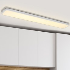 원하 플리커프리 삼색변환 밝기조절 LED 75W 미러 주방 천장등 리모컨, 화이트