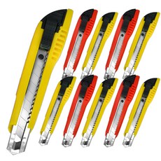 Bluemato 辦公用自動鎖定大型美工刀 18mm CTK001, 隨機出貨, 10個