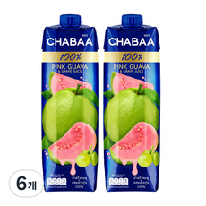 CHABAA 啜吧 紅心芭樂佐葡萄汁, 1L, 6瓶
