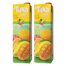 Tipco 芒果綜合果汁, 100%天然果汁, 無防腐劑, 無人造香料, 不添加糖, 無著色劑, 1L, 2瓶