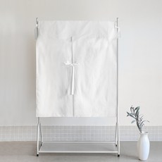 HousePlanOn 長度可調棉質衣架防塵套 白色, 1入, 1個