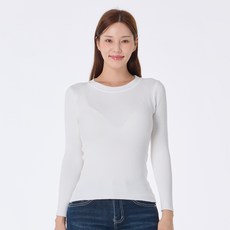 Elsso 女款圓領內搭長袖針織T恤