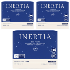 inertia The Prism夜用型褲型衛生棉, 3包, 8片, M(95號以下)