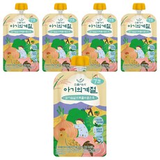 에코맘의산골이유식 아기의계절 중기 닭가슴살 브로콜리 묽은죽, 100g, 5개