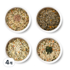 엘빈즈 이지밀 실온이유식 세트, 한우미역, 한우새송이, 닭가슴살시금치, 흑임자단호박, 110g, 4세트