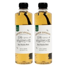 홈카페시럽 한결농장 진짜가 들어있는 바닐라빈시럽, 400ml, 2개