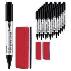 monAmi Sigmaflo 液態墨水白板筆 220 12入 +白板擦組, 黑色, 3套