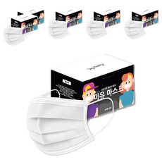 MAME 孩童用3層防護平面口罩 S號, 50入, 6盒, 白色